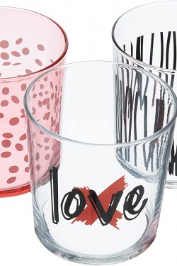 Summer Time Water Glass, 380 ml, 3 Pieces