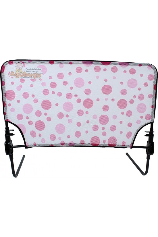 - Pembe Puantiye Desenli Yatak Bariyeri 90cm - Pembe Puantiye Desenli Yatak Bariyeri 90cm