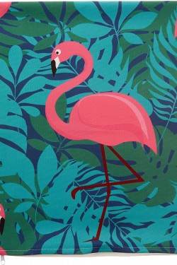 K939 Kissenbezug mit Flamingo-Muster, 43 x 43 cm, mehrfarbig