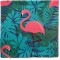 K939 Kissenbezug mit Flamingo-Muster, 43 x 43 cm, mehrfarbig