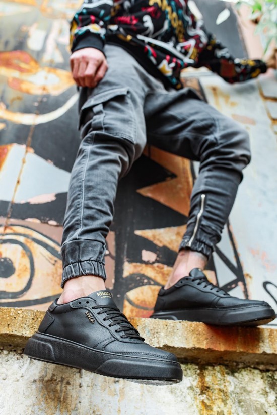 Knack Casual Shoes 222 Black (Black Sole) Knack Casual Shoes 222 Black (Black Sole)