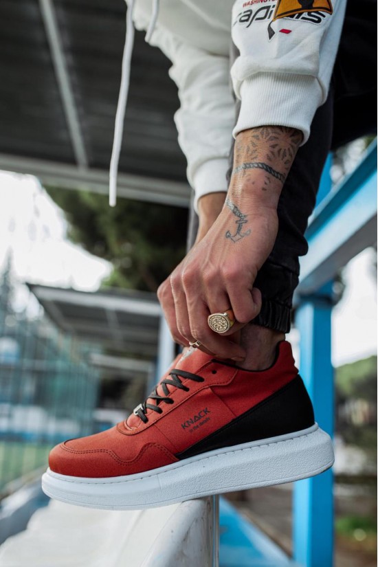 Knack High Sole Casual Suede Shoes 040 Orange Knack High Sole Casual Suede Shoes 040 Orange