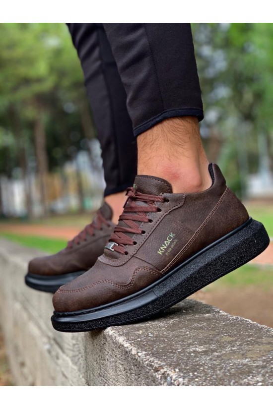 Knack High Sole Casual Chaussures 040 Marron (Semelle Noire) Knack High Sole Casual Chaussures 040 Marron (Semelle Noire)