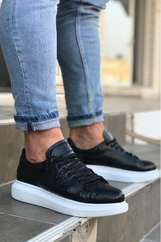 Knack High Sole Freizeitschuhe 044 Schwarz Weiße Sohle (Gemustert) Knack High Sole Freizeitschuhe 044 Schwarz Weiße Sohle (Gemustert)