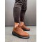 Knack High Sole Casual Shoes 040 Tan (Black Sole)