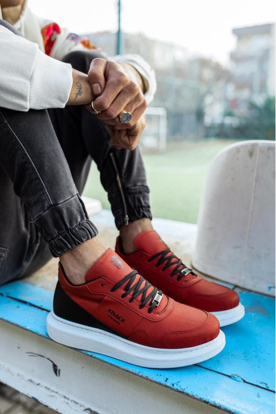 Knack High Sole Casual Suede Shoes 040 Orange Knack High Sole Casual Suede Shoes 040 Orange
