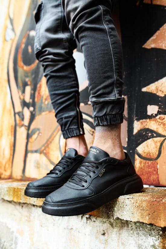 Knack Casual Shoes 222 Black (Black Sole) Knack Casual Shoes 222 Black (Black Sole)