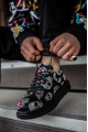 Knack Freizeitschuhe mit hoher Sohle 044 Schwarzer Totenkopf