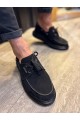 Knack Saisonale Wildlederschuhe mit hoher Sohle 009 Schwarz (Schwarze Sohle) Knack Saisonale Wildlederschuhe mit hoher Sohle 009 Schwarz (Schwarze Sohle)
