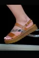 KADIN SANDALET HAKİKİ DERİ TABA - GRİ KADIN SANDALET HAKİKİ DERİ TABA - GRİ