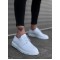 K&A-BA0003 Bağcıklı Klasik Beyaz Kalın Taban Casual Erkek Ayakkabı