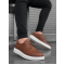 K&A-BA0003 Lace-Up Classic Tan White Thick Sole Casual Men's Shoes