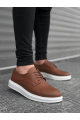 K&A-BA0003 Bağcıklı Klasik Taba Beyaz Kalın Taban Casual Erkek Ayakkabı