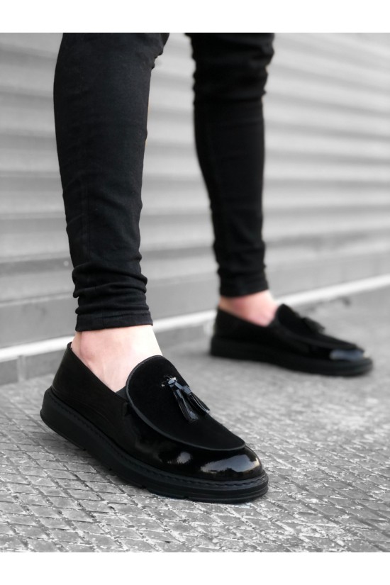 K&A-BA0005 Laceless High Sole Black Sole Classic Suede Detailed Tassel Corcik Chaussures pour hommes K&A-BA0005 Laceless High Sole Black Sole Classic Suede Detailed Tassel Corcik Chaussures pour hommes