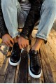 Knack Freizeitschuhe mit hoher Sohle 044 Schwarz (weiße Sohle) Knack Freizeitschuhe mit hoher Sohle 044 Schwarz (weiße Sohle)
