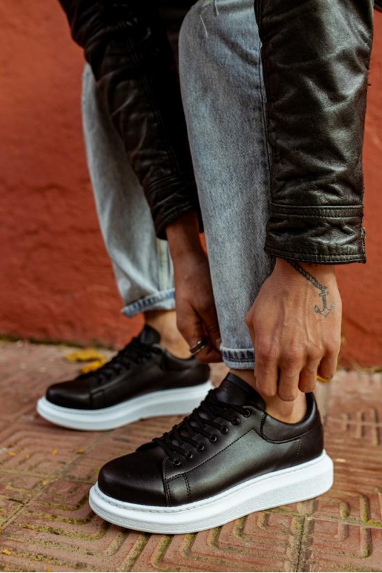 Knack Freizeitschuhe mit hoher Sohle 044 Schwarz (weiße Sohle) Knack Freizeitschuhe mit hoher Sohle 044 Schwarz (weiße Sohle)