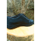 Genuine Leather Men's Casual Shoes With Zipper And Lace Up Black Color