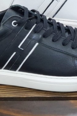 Sneaker Erkek Spor Ayakkabı Hakiki Deri Siyah Renk