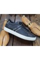 Sneaker Men's Sports Shoes Genuine Leather Black Color