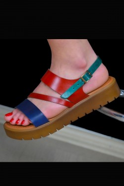 WOMEN'S SANDALS GENUINE LEATHER COLOR ORTHOPEDIC