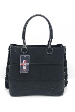 WOMEN'S HAND AND SHOULDER BAG BLACK COLOR JUST POLO