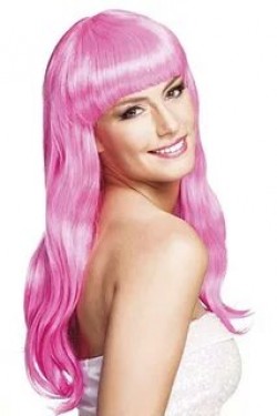 Perruque Cheveux Longs - Rose Poudré