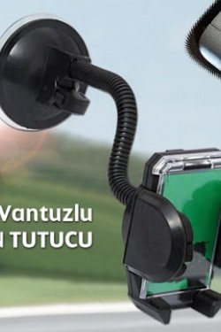 Araç İçi Vantuzlu Telefon Tutucu Güçlü Kilit Vantuzlu Akrobatik Gövde (Universal)