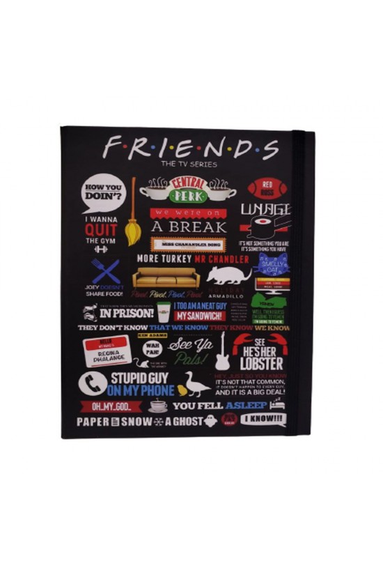 Friends Motifli Lastikli Defter
