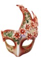 Florale Original Maskerade Haremsmaske handbestickt in roter Farbe Florale Original Maskerade Haremsmaske handbestickt in roter Farbe