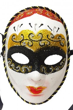 Masquerade Simli Yılbaşı Parti Maskesi Tam Yüz Yetişkin