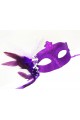 Perle brodée scintillante Détail de perles Masque de boule à plumes Couleur violette 13x18 cm Perle brodée scintillante Détail de perles Masque de boule à plumes Couleur violette 13x18 cm