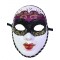 Fuchsia Color Masquerade Glittery Christmas Party Mask Full Face Adult