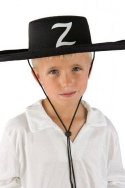Z Logolu Çocuk Boy Bağcıklı Zorro Şapkası