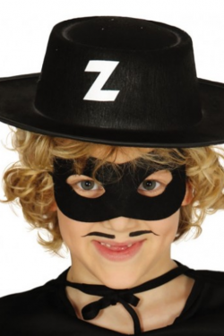 Z Logolu Zorro Şapkası ve Zorro Maskesi Çocuk Boy
