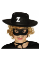 Z Logolu Zorro Şapkası ve Zorro Maskesi Çocuk Boy