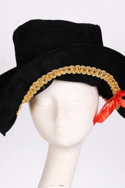 Women's Pirate Hat with Bow Pattern and Shapeable Wire