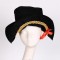 Women's Pirate Hat with Bow Pattern and Shapeable Wire