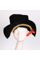 Women's Pirate Hat with Bow Pattern and Shapeable Wire