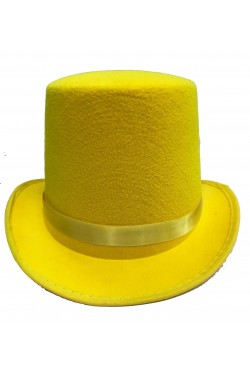 Adult Magician Fedora Hat Yellow Color