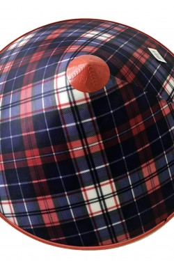 Checkered Satin Coated Blue Red Vietnam Hat