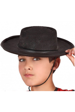 Black Color Felt Flamenco Hat Kids Boy