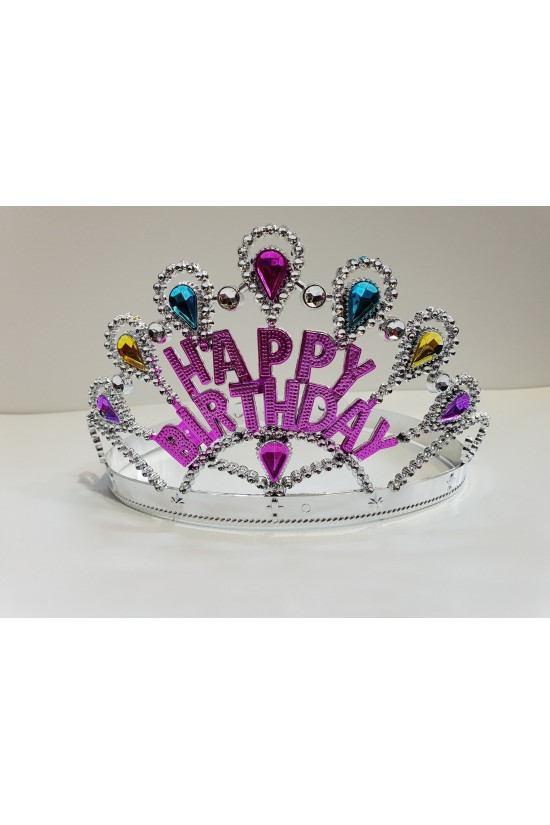 Gümüş Renk Happy Birthday Yazılı Doğum Günü Tacı 60 cm Gümüş Renk Happy Birthday Yazılı Doğum Günü Tacı 60 cm
