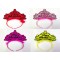 Happy Birthday Written Neon Color Crown 12 Pcs