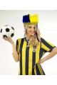 Gelbes und marineblaues Fenerbahce-Fan-Feder-Stirnband