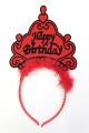 Happy Birthday Neon Kırmızı Renk Doğum Günü Tacı 24x15 cm Happy Birthday Neon Kırmızı Renk Doğum Günü Tacı 24x15 cm