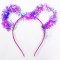 Blinkende Fuchsia-Krone mit Mickey-Minnie-Maus-Ohr und leuchtenden LED-Quasten
