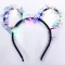 Led Işıklı Püsküllü Mickey Minnie Mouse Kulak Siyah Taç 19x17 cm