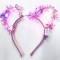Led Işıklı Püsküllü Mickey Minnie Mouse Kulak Pembe Taç 19x17 cm