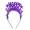 Purple Color Happy Birthday Written Eva Birthday Party Crown