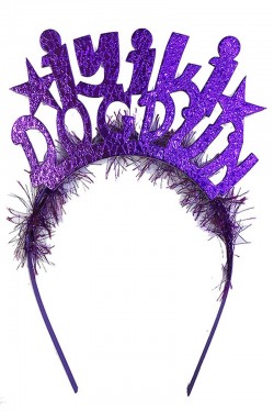 Couronne de fête d'anniversaire d'Eva de lettre de joyeux anniversaire de couleur pourpre